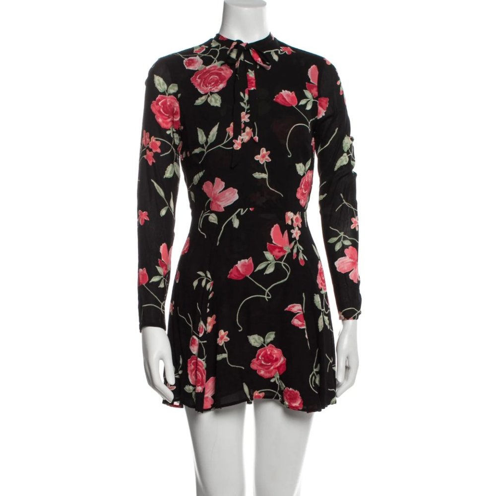 REFORMATION Floral Print Mini Dress